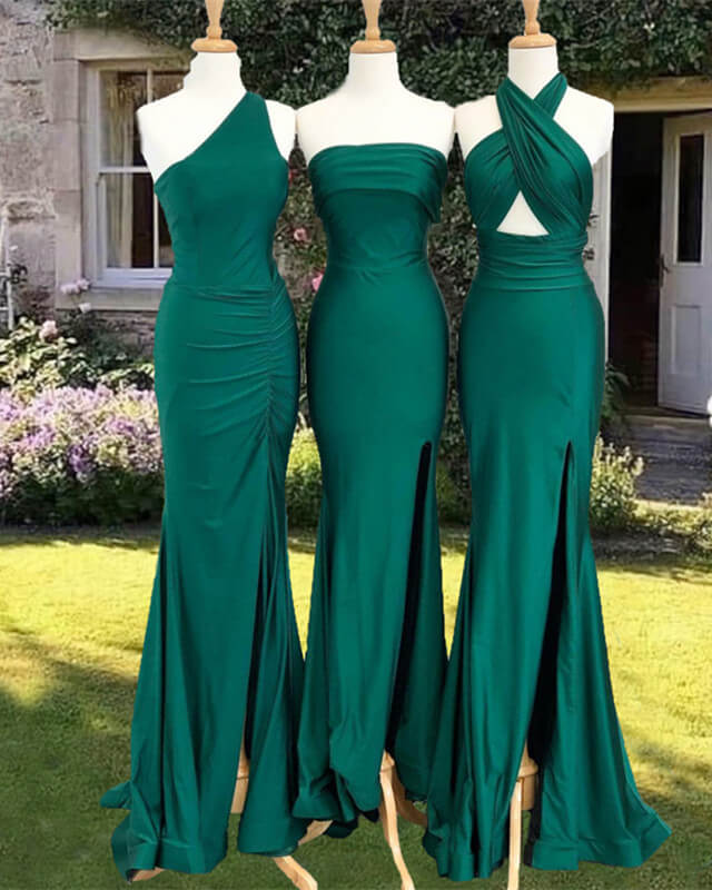 emerald green bridesmaid dresses