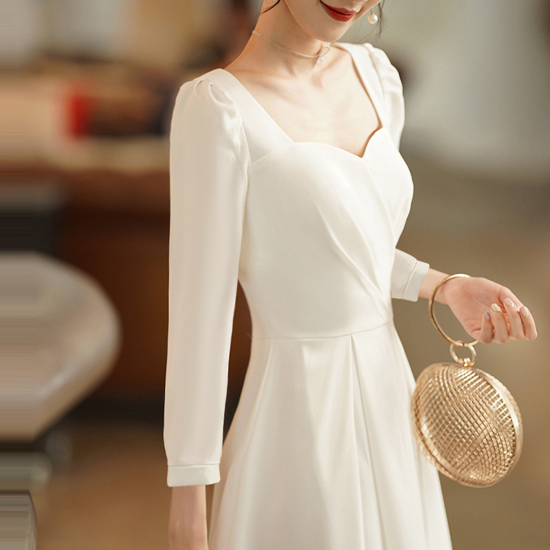 cheap white bridesmaid dress