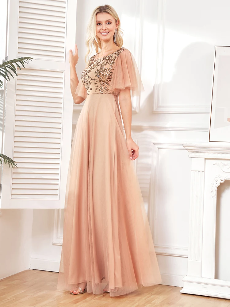 champagne formal dress