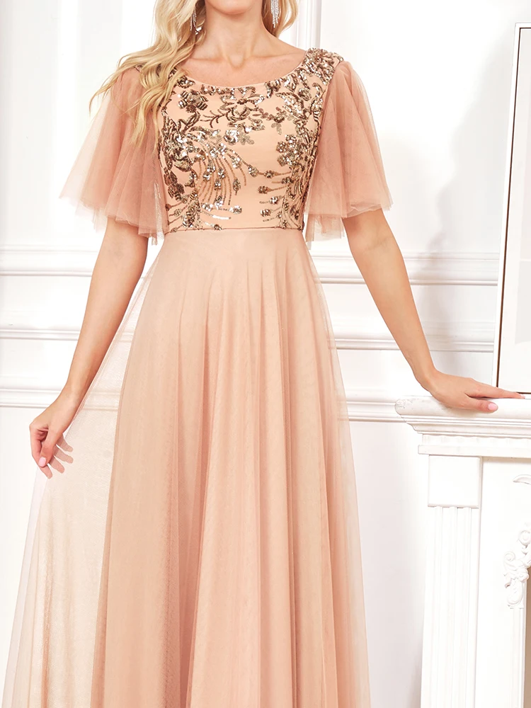 champagne formal dress