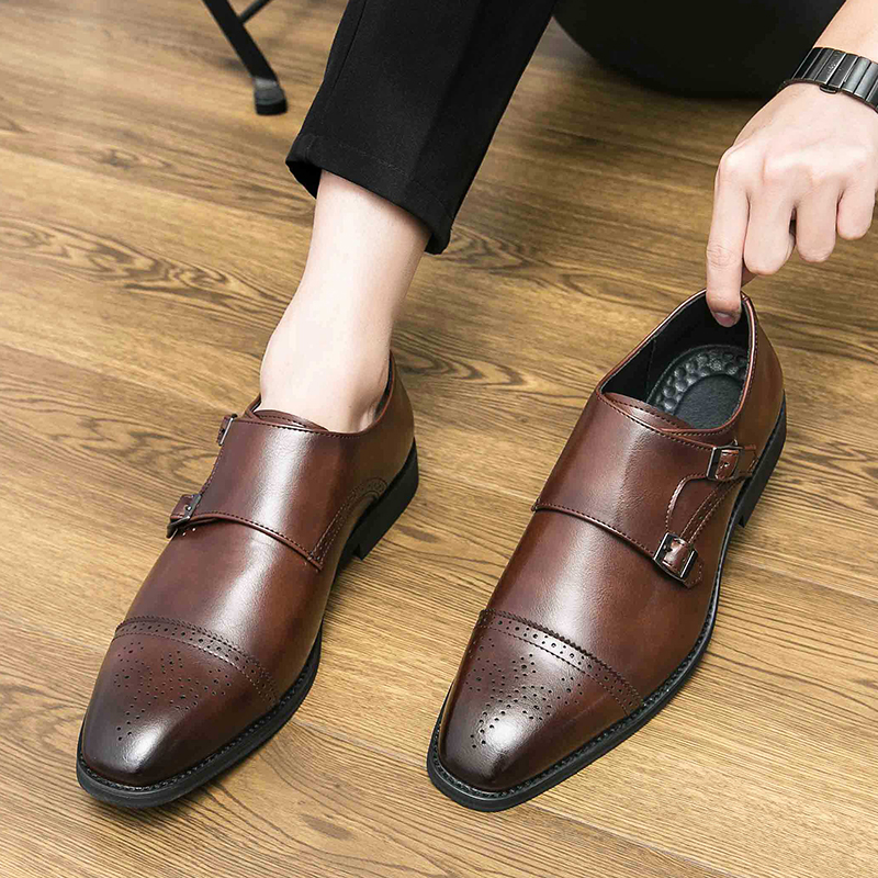 formal brown dress shoes outfit