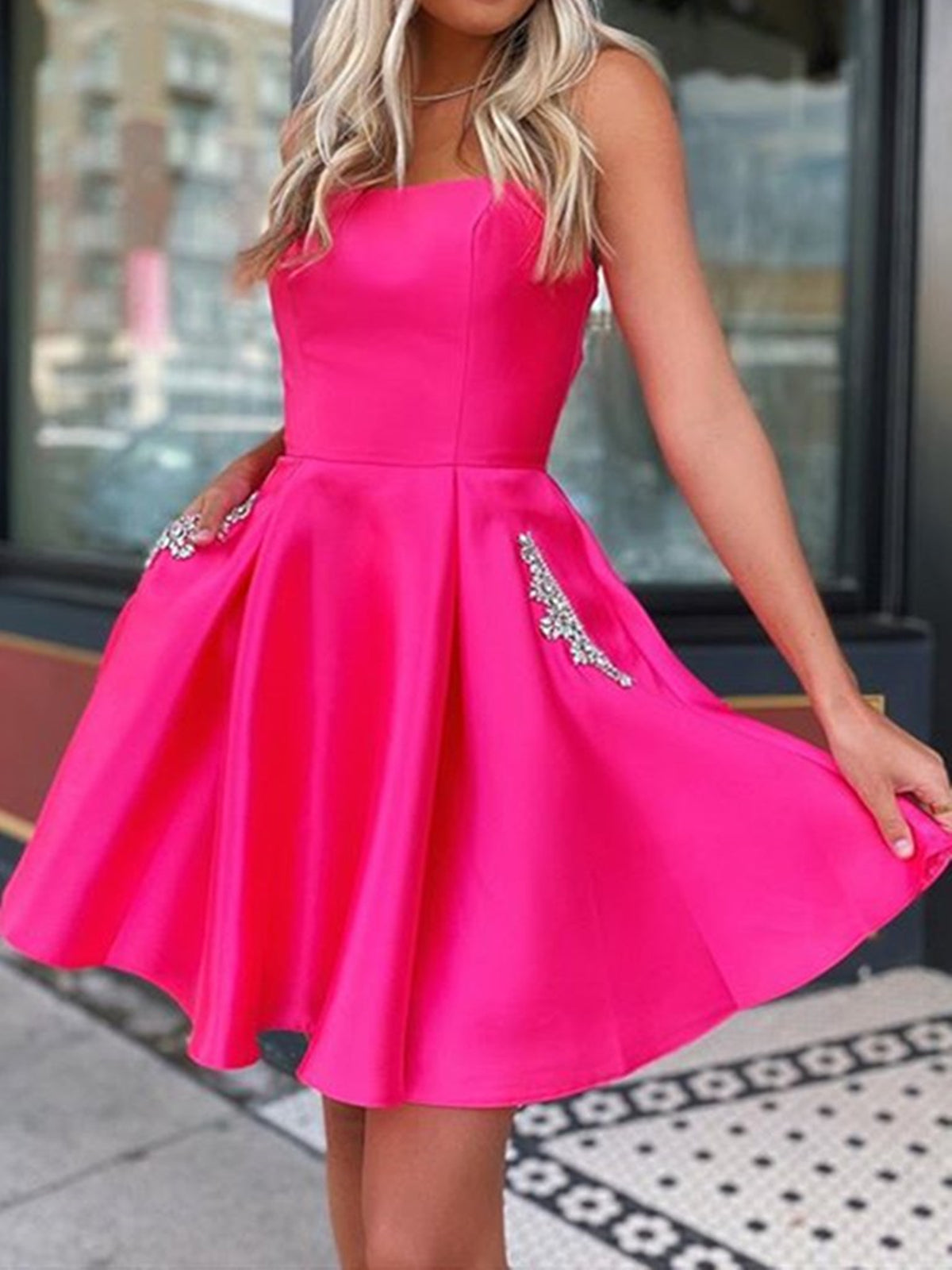 pink homecoming dress