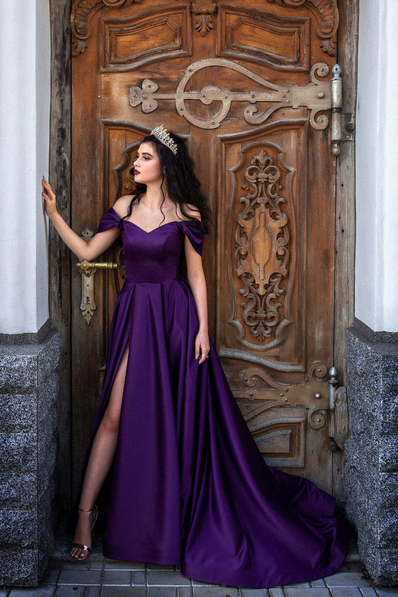 purple prom dress