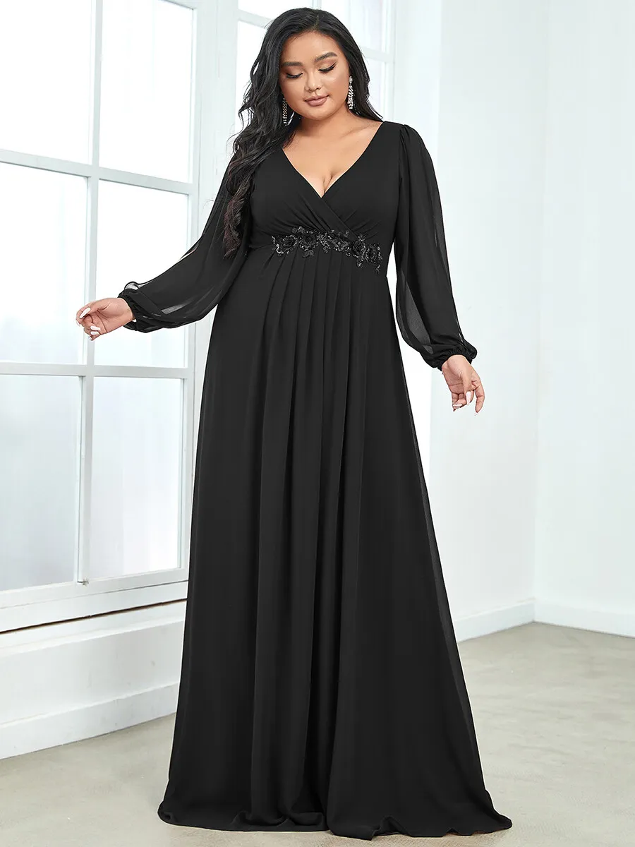 black formal dress plus size