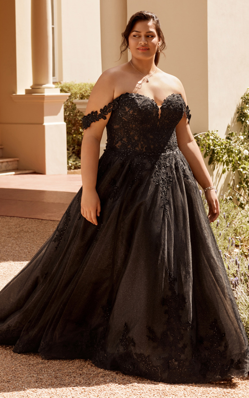 black formal dress plus size