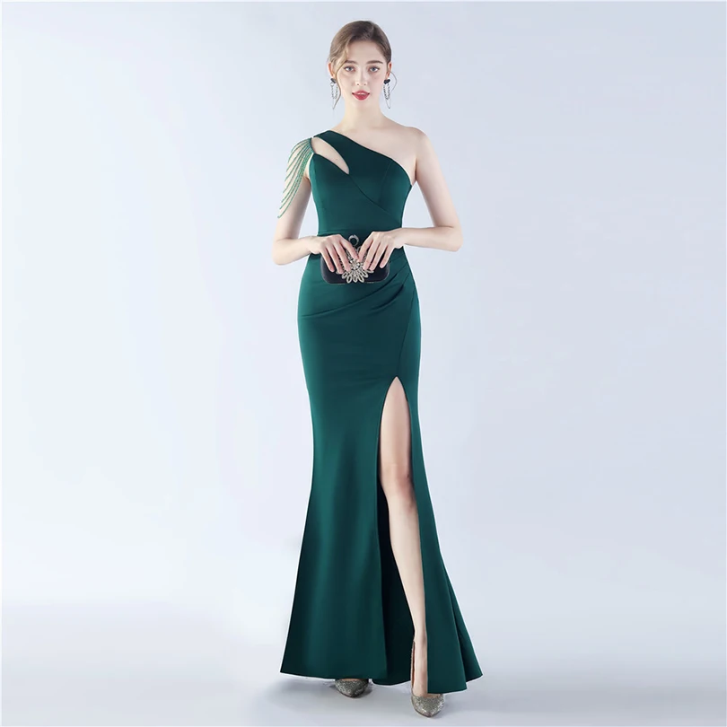 one shoulder maxi dress formal