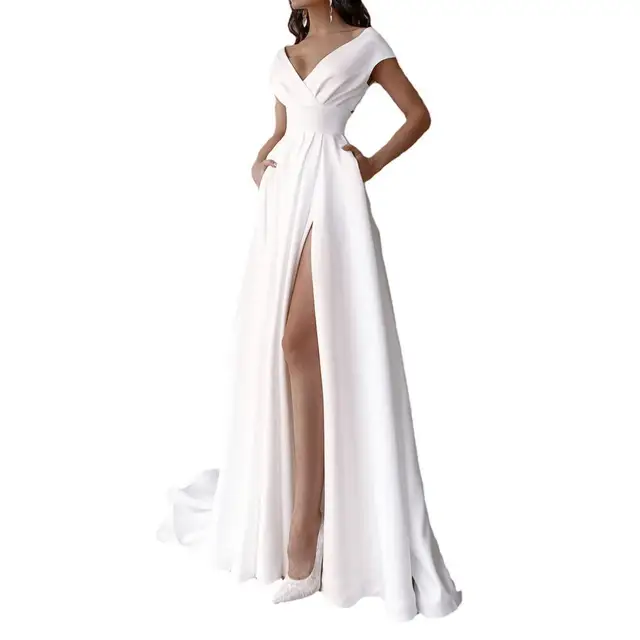 white long formal dress