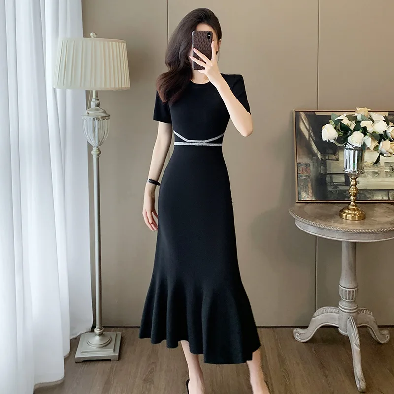 formal black long dress