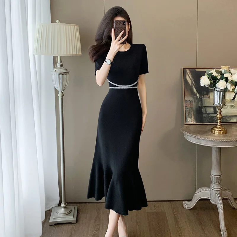 formal black long dress