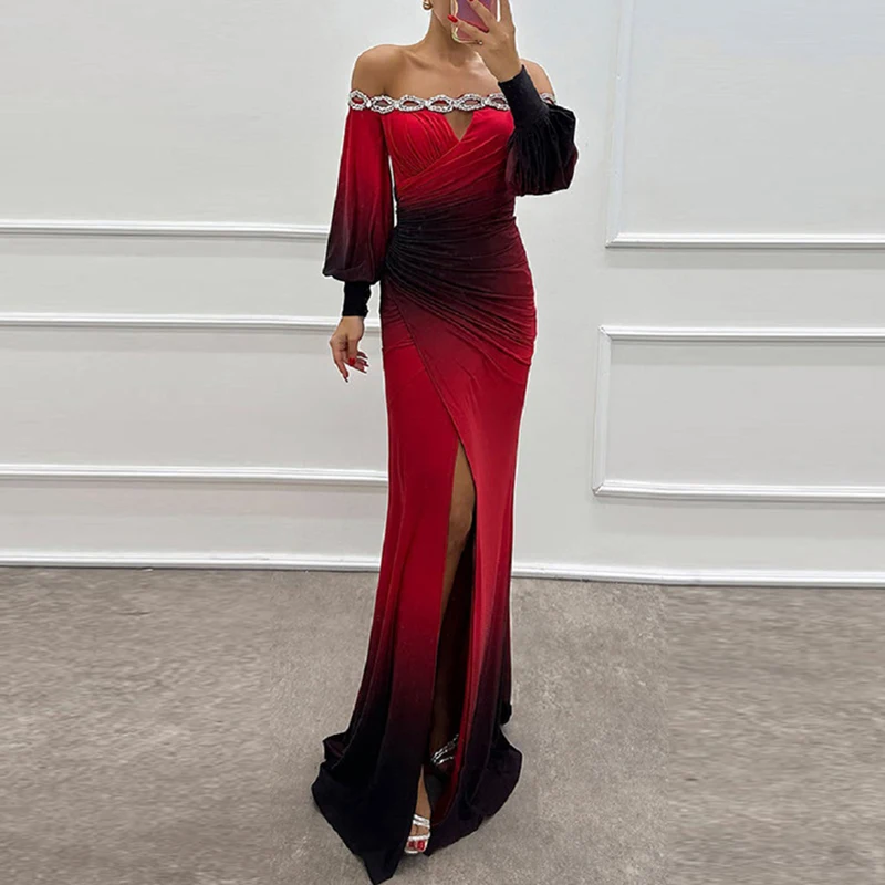 long sleeve evening dresses