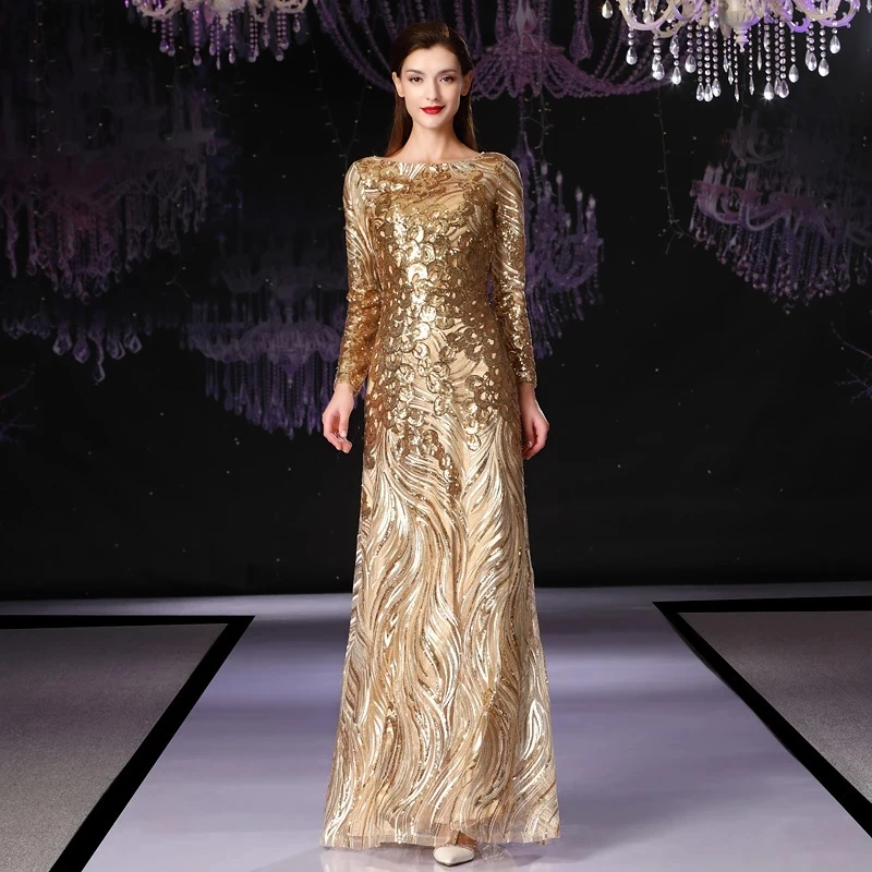 gold evening dresses for weddings