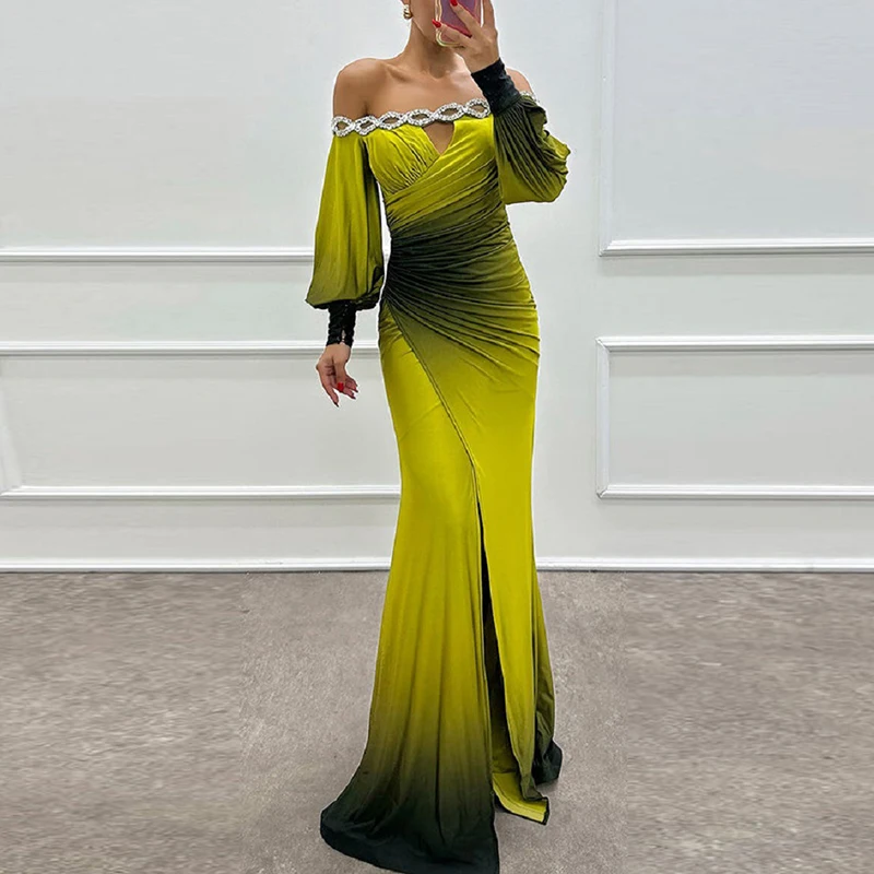 long sleeve evening dresses