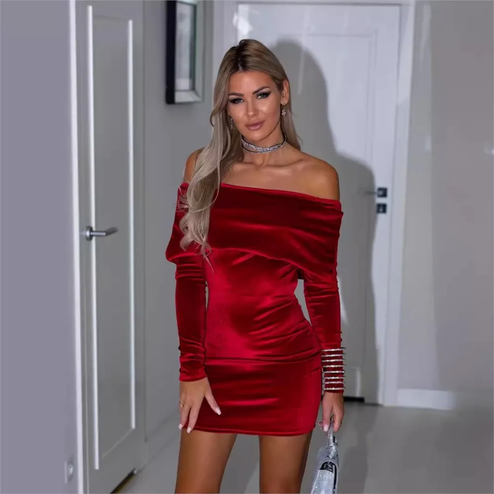 maroon cocktail dress