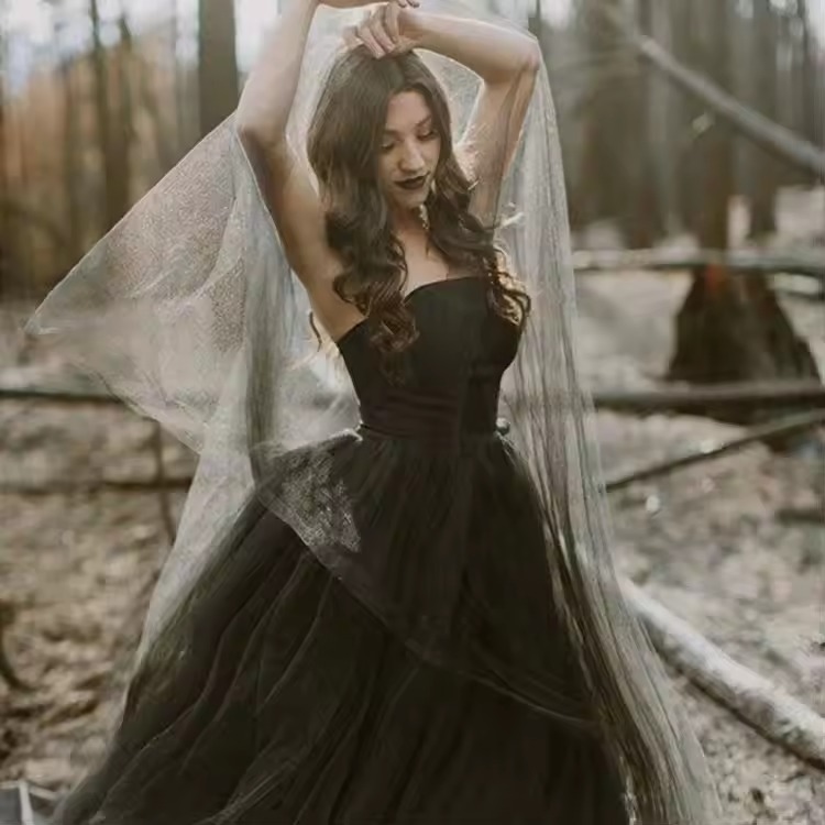 black wedding dresses