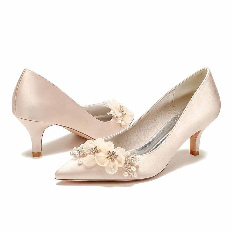 kitten heel bridal shoes