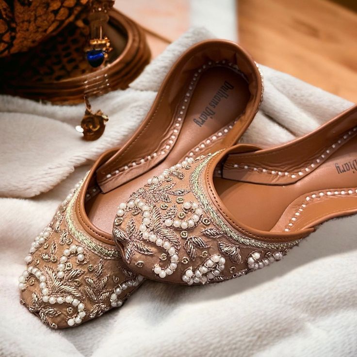 bronze bridal shoes