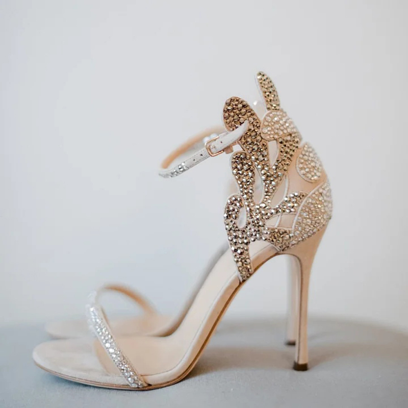 champagne bridal shoes