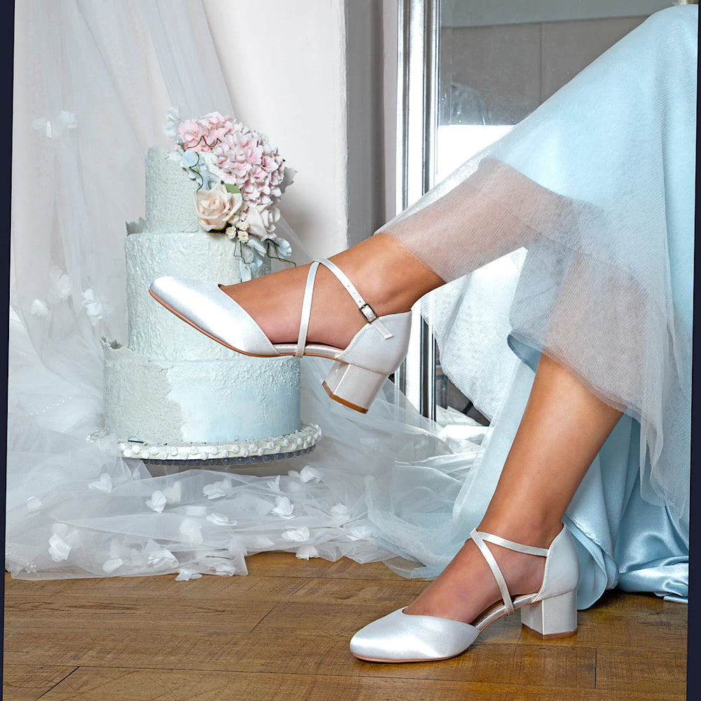 ivory bridal shoes low heel